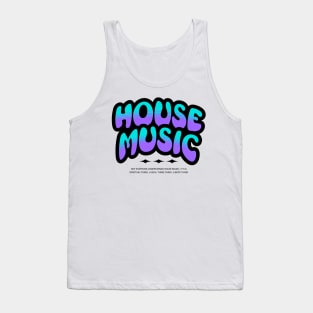 HOUSE MUSIC  - Bubble Outline Two Tone (black/purple/blue) Tank Top